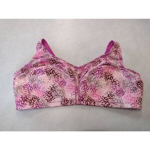 Comfort Choice Pink Floral Cotton Bra Size 48D Style 27-0238-9